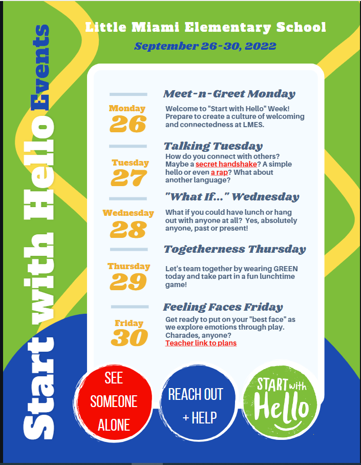 Start with Hello Week events